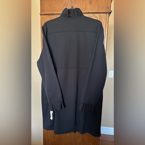 Black Ruffled Button-Up Coat - Picture 4 of 6